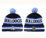 NRL Beanies Canterbury Bankstown Bulldogs Black Royal Blue White
