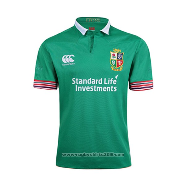 British Irish Lions Rugby Shirt 2017 Training Green | rugbyshirts2018.com